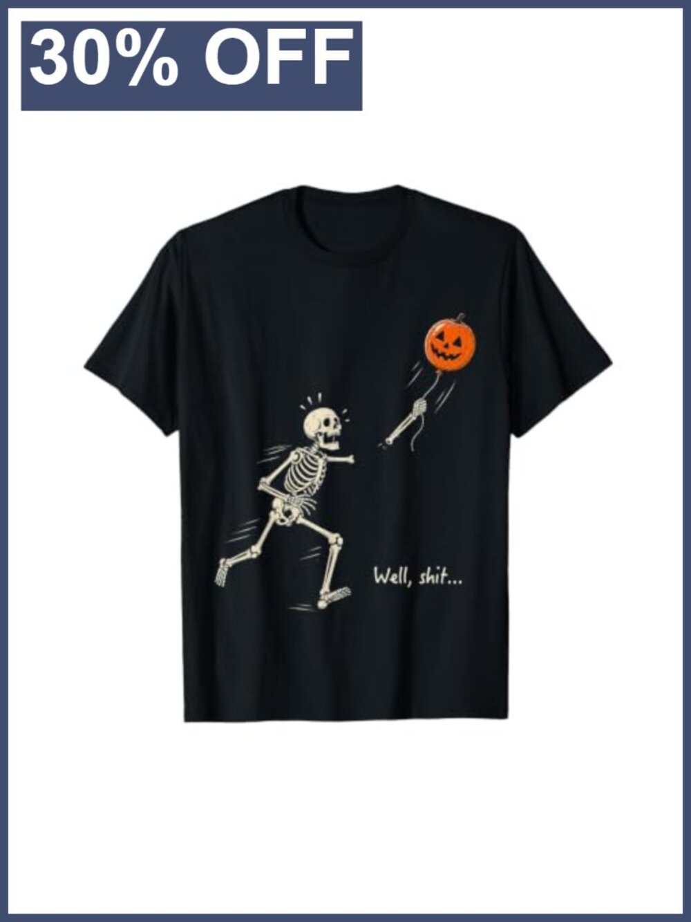 Skeleton Lost Balloon Funny Halloween T-Shirt